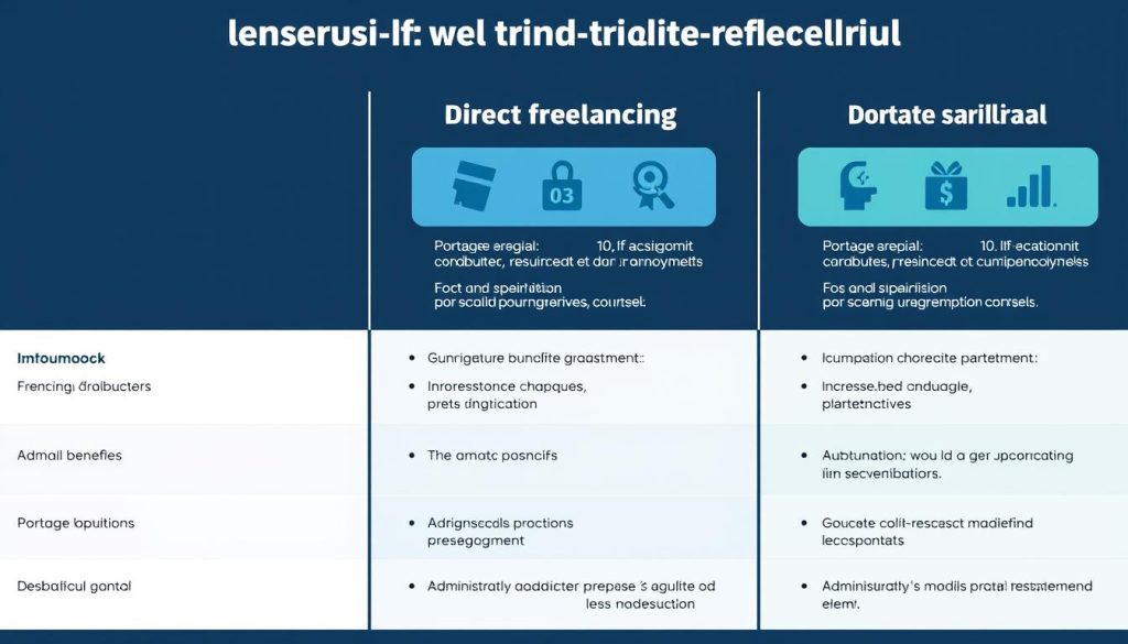 Comparative analysis of different professional models for IT experts in France 2025 showing pros and cons
