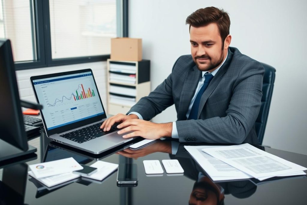 Professional with multiple networking tools and resources