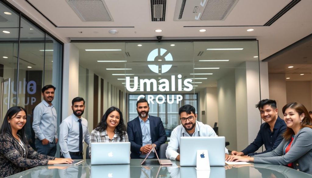 Umalis Group's modern headquarters and professional team supporting freelancing IT France 2025 consultants